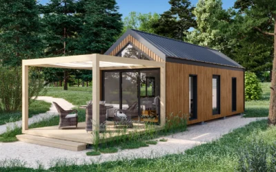 Kann ich das Haus optisch mit einer Terrasse oder einem Carport erweitern?